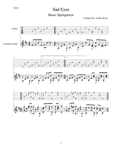 Sad Eyes (arr. Andres Rivas)