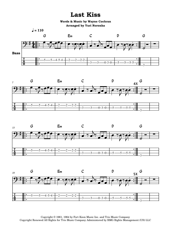 Last Kiss (arr. Yuri Noronha)
