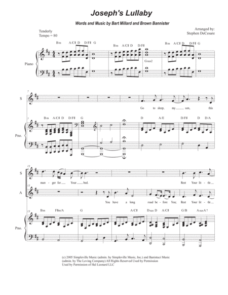 Joseph's Lullaby (arr. Stephen DeCesare)