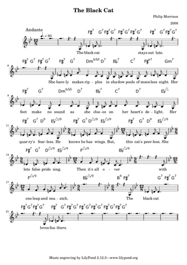 The Black Cat Lead Sheet
