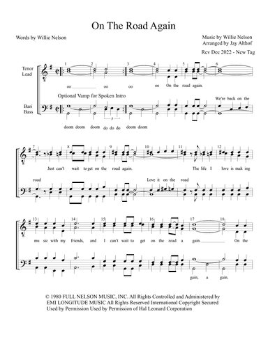 On The Road Again (arr. Jay Althof)