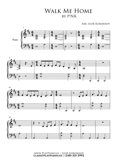 Walk Me Home (arr. Igor Korokhov)