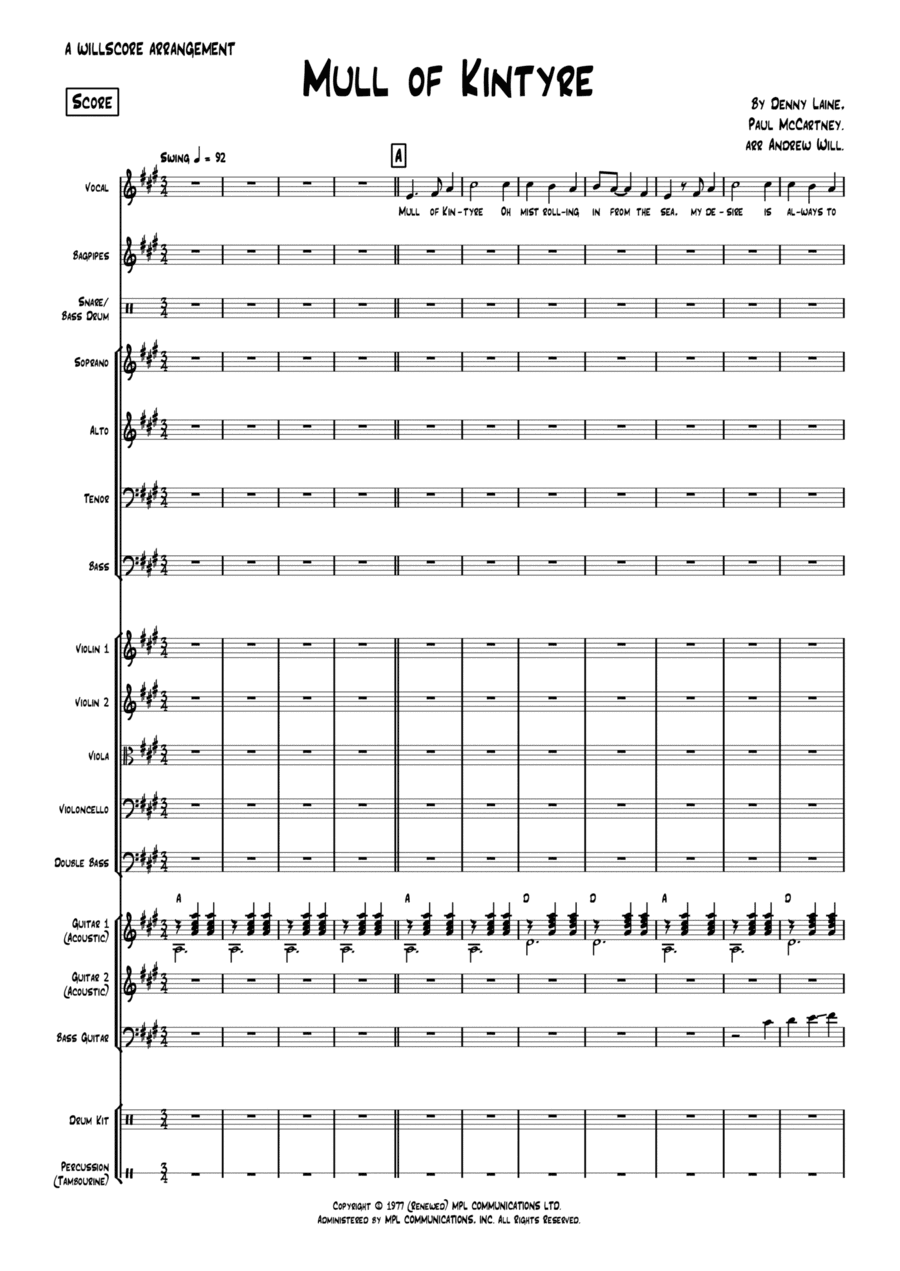 Mull Of Kintyre (arr. Andrew Will)