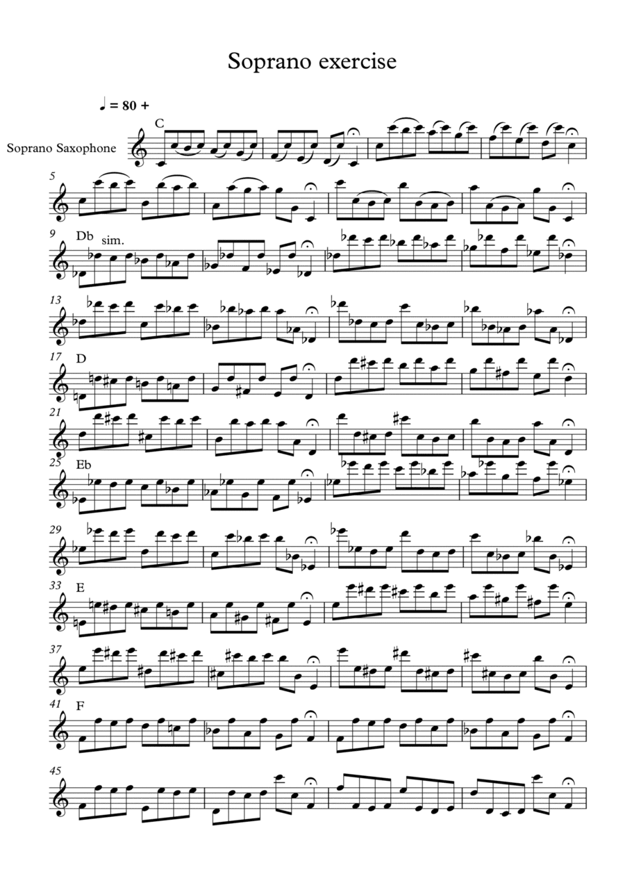 Soprano Tone and Register Control Exercise