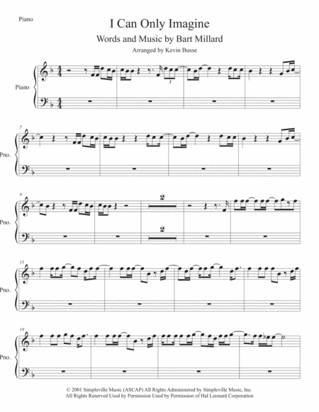 I Can Only Imagine (arr. Kevin Busse)