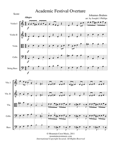 Academic Festival Overture-score (arr. Joseph J. Phillips)