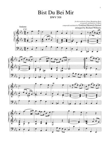 Bist Du Bei Mir (arr. Richard Williams)