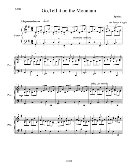 Go Tell it on the Mountain (arr. Knight)