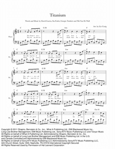 Titanium (arr. Liz Craig)