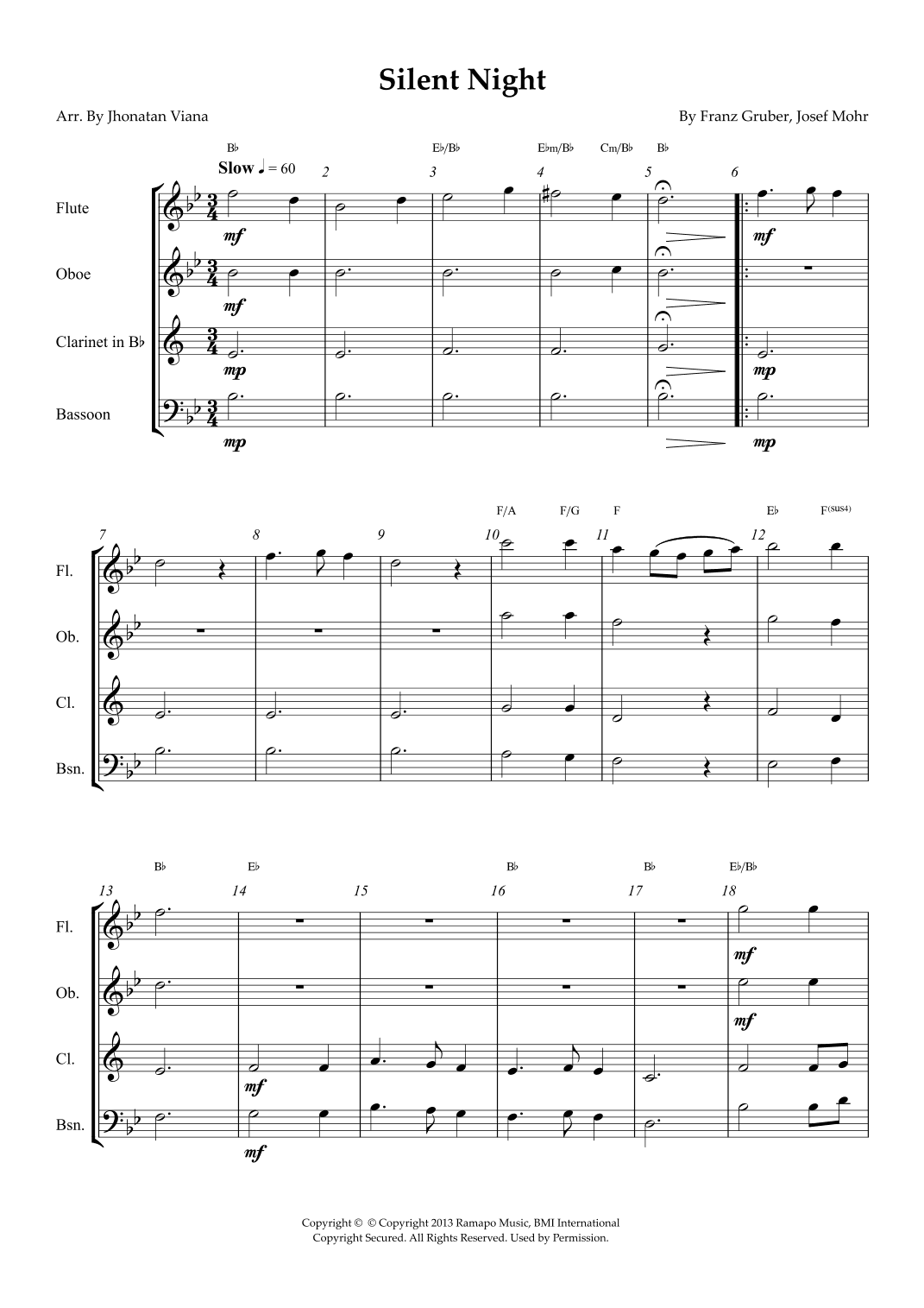 Silent Night (arr. Jhonatan Lucio Viana)