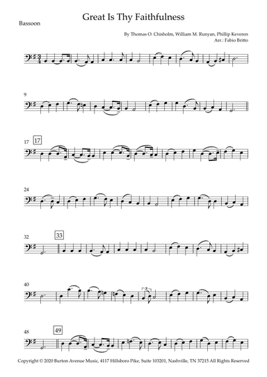 Great Is Thy Faithfulness (arr. Fabio Britto)
