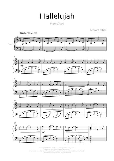 Hallelujah (arr. Robin Hood Editions)