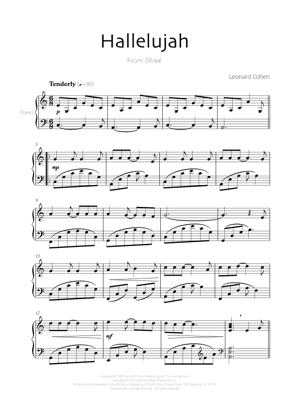 Hallelujah (arr. Robin Hood Editions)