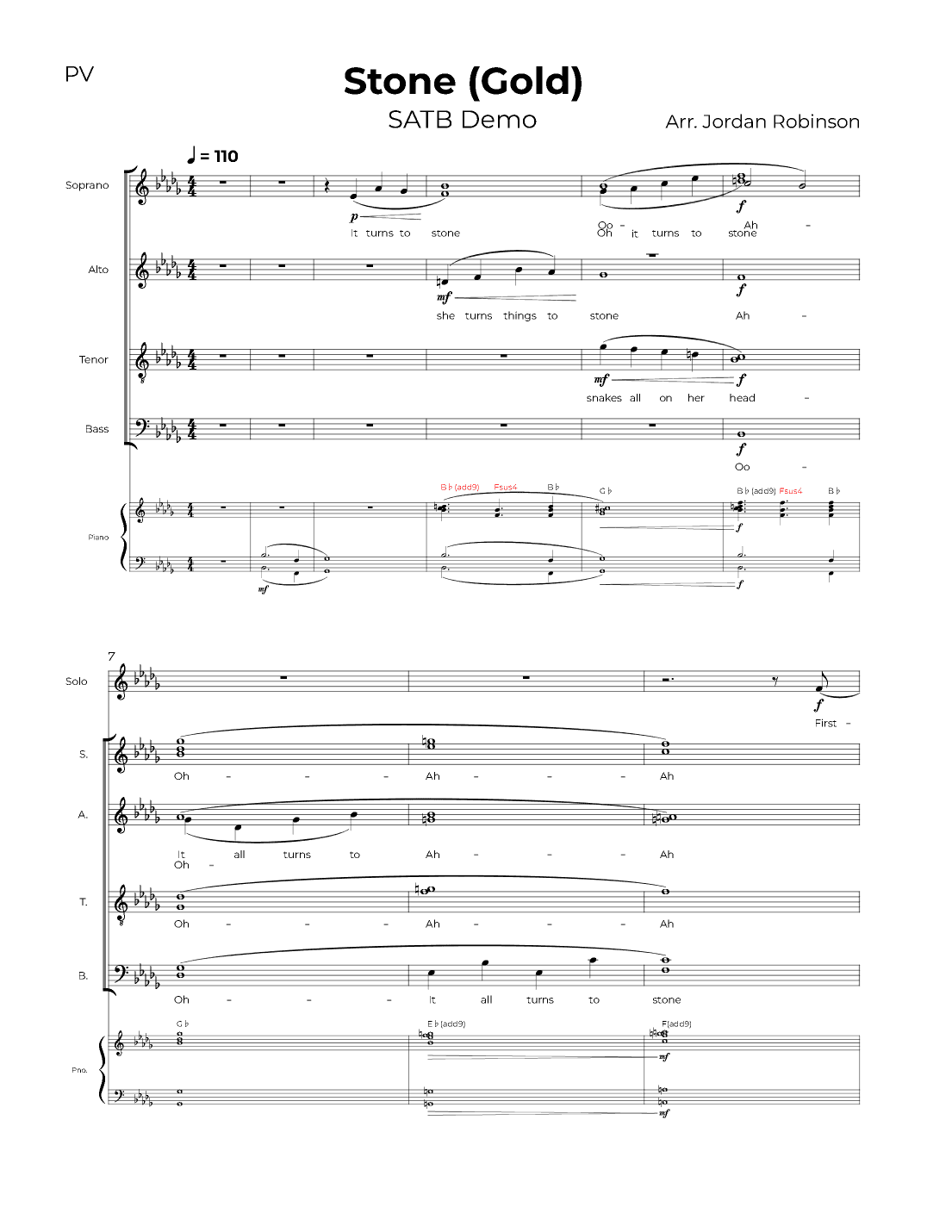 Gold (arr. Jordan Robinson)