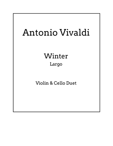 Winter (arr. James Allen Shimanek)