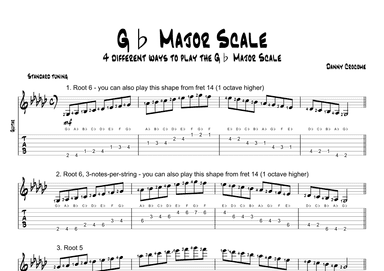 Gb Major Scale (4 Ways to Play)