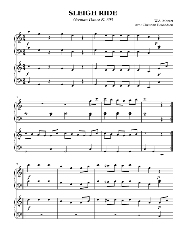 Mozart' s Sleighride (arr. Christian Bennedsen)