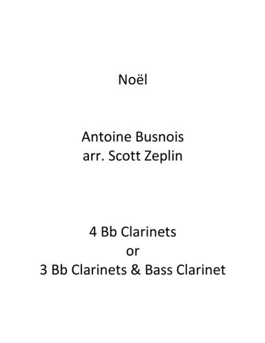 Noël (arr. Scott Zeplin)