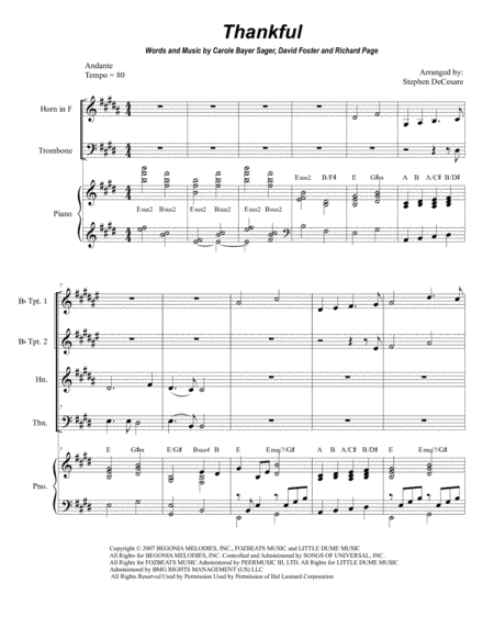 Thankful (arr. Stephen DeCesare)
