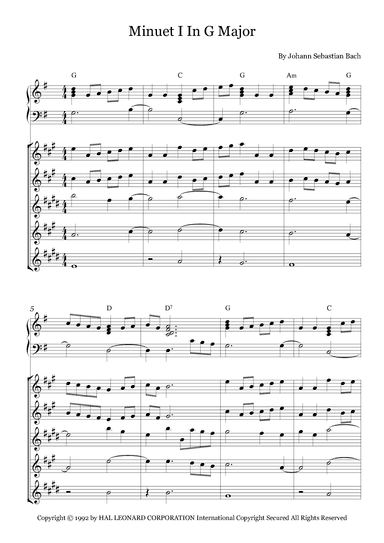 Minuet I In G Major (arr. Fernanda Moura)