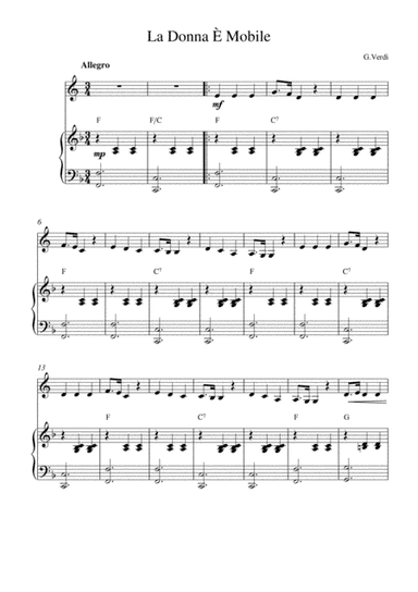 La Donna È Mobile (arr. Kaiserin Rebecca)