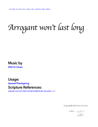 Arrogant won't last long