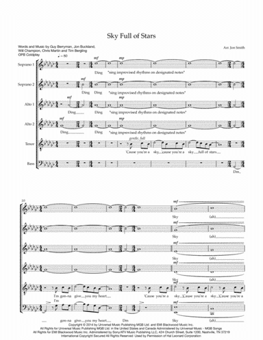 A Sky Full Of Stars (arr. Jon Smith)