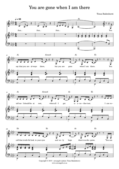 You are gone when I am there - A-flat Major