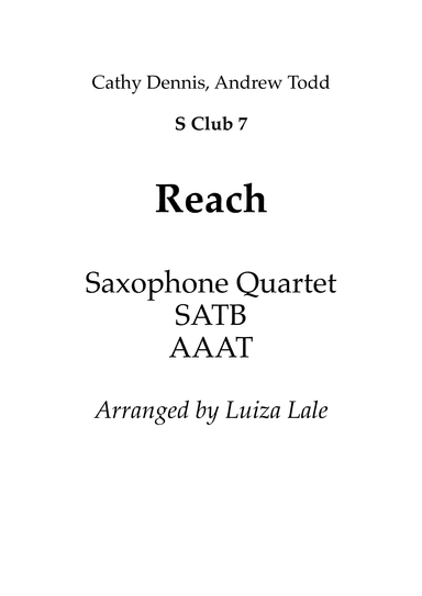 Reach (arr. Luiza Lale)