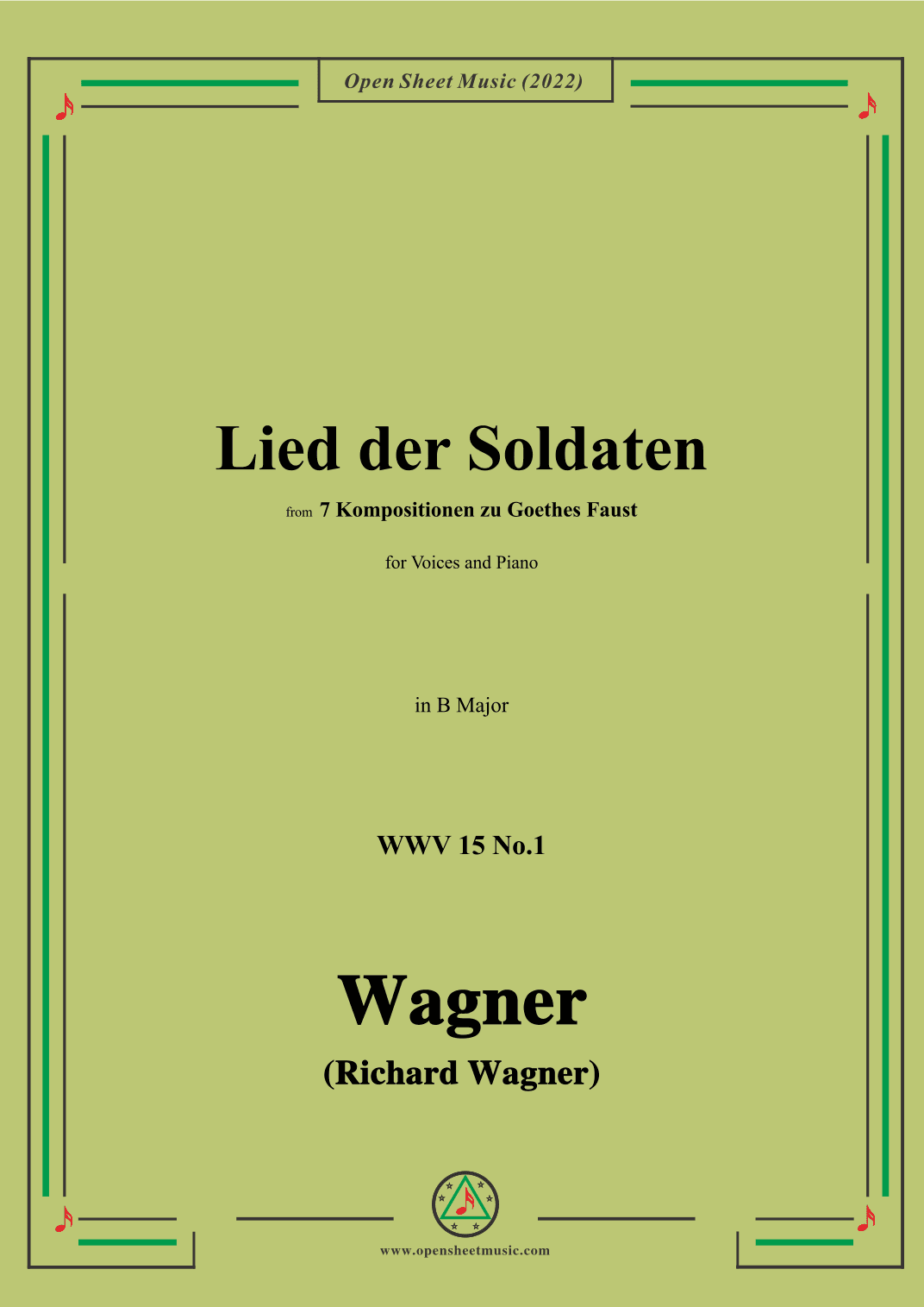 R. Wagner-Lied der Soldaten,in B Major,WWV 15 No.1 (arr. OSM Press)