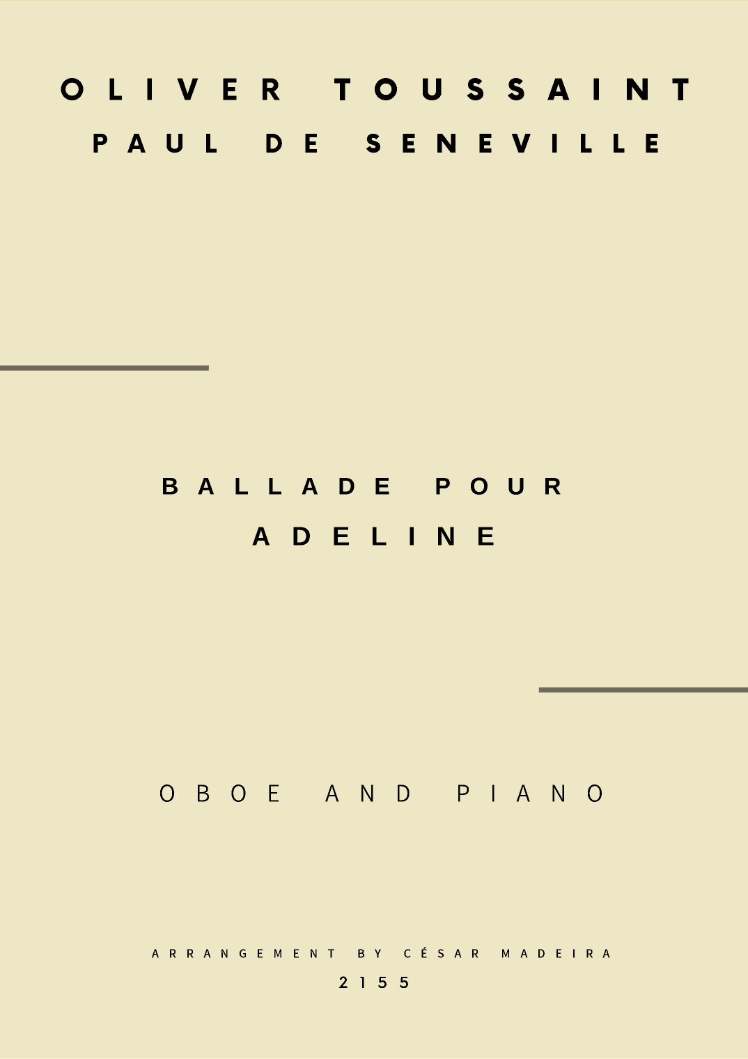 Ballade Pour Adeline (arr. César Madeira)