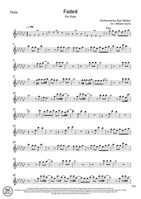 Faded (arr. Willem Aarts)