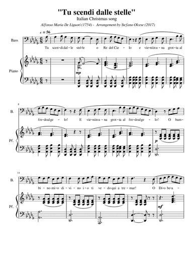Tu scendi dalle stelle (Italian Christmas song) (arr. Stefano Olcese)