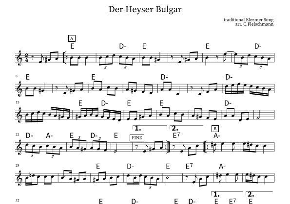 Der Heyser Bulgar (arr. Christoph Fleischmann)