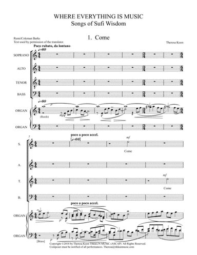 WHERE EVERYTHING IS MUSIC Rehearsal Score