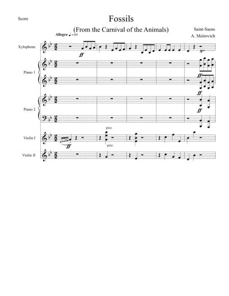 Fossils from "Carnival of the Animals" (arr. Blue Sustain Music)