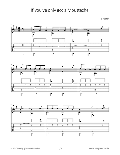 If you‘ve only got a Moustache (arr. Bettina Schipp)