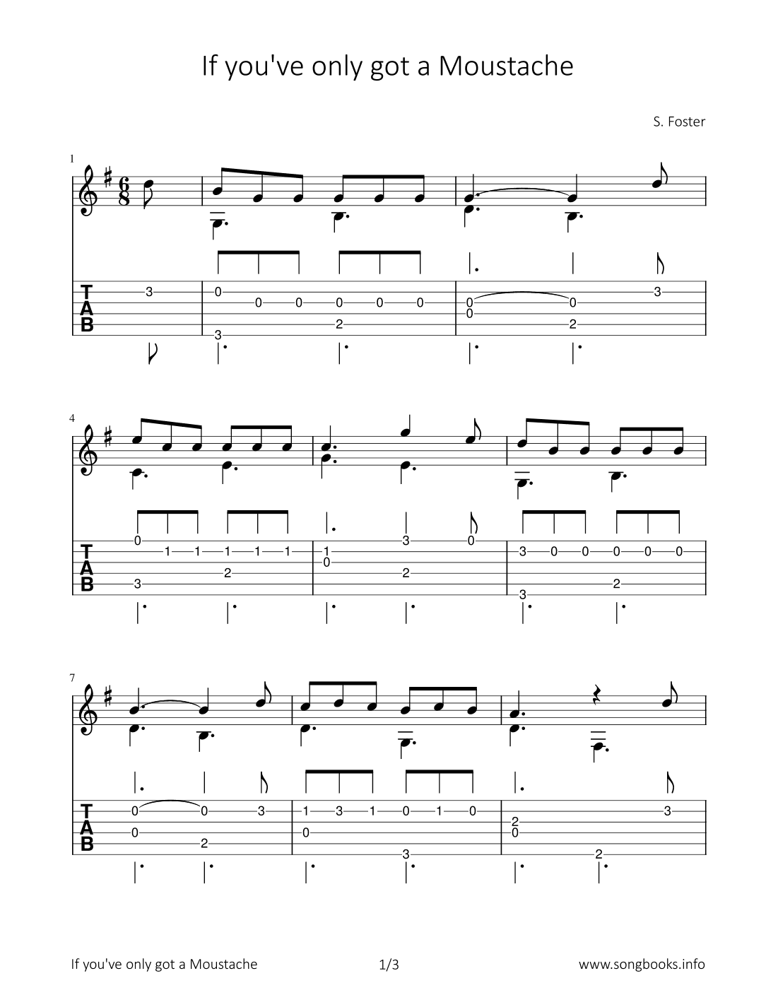If you‘ve only got a Moustache (arr. Bettina Schipp)