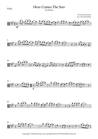 Here Comes The Sun (arr. Fernando Britto)