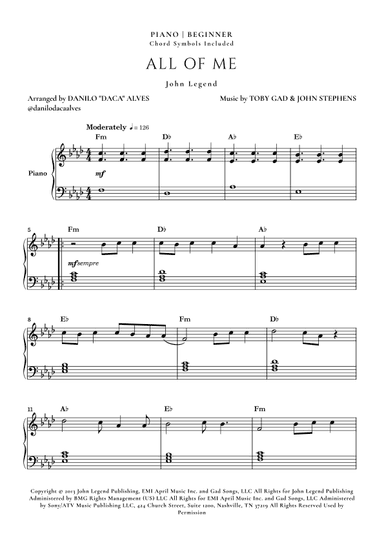 All Of Me (arr. Danilo "Daca" Alves)