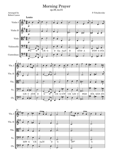 Morning Prayer (arr. Robert Lanes)