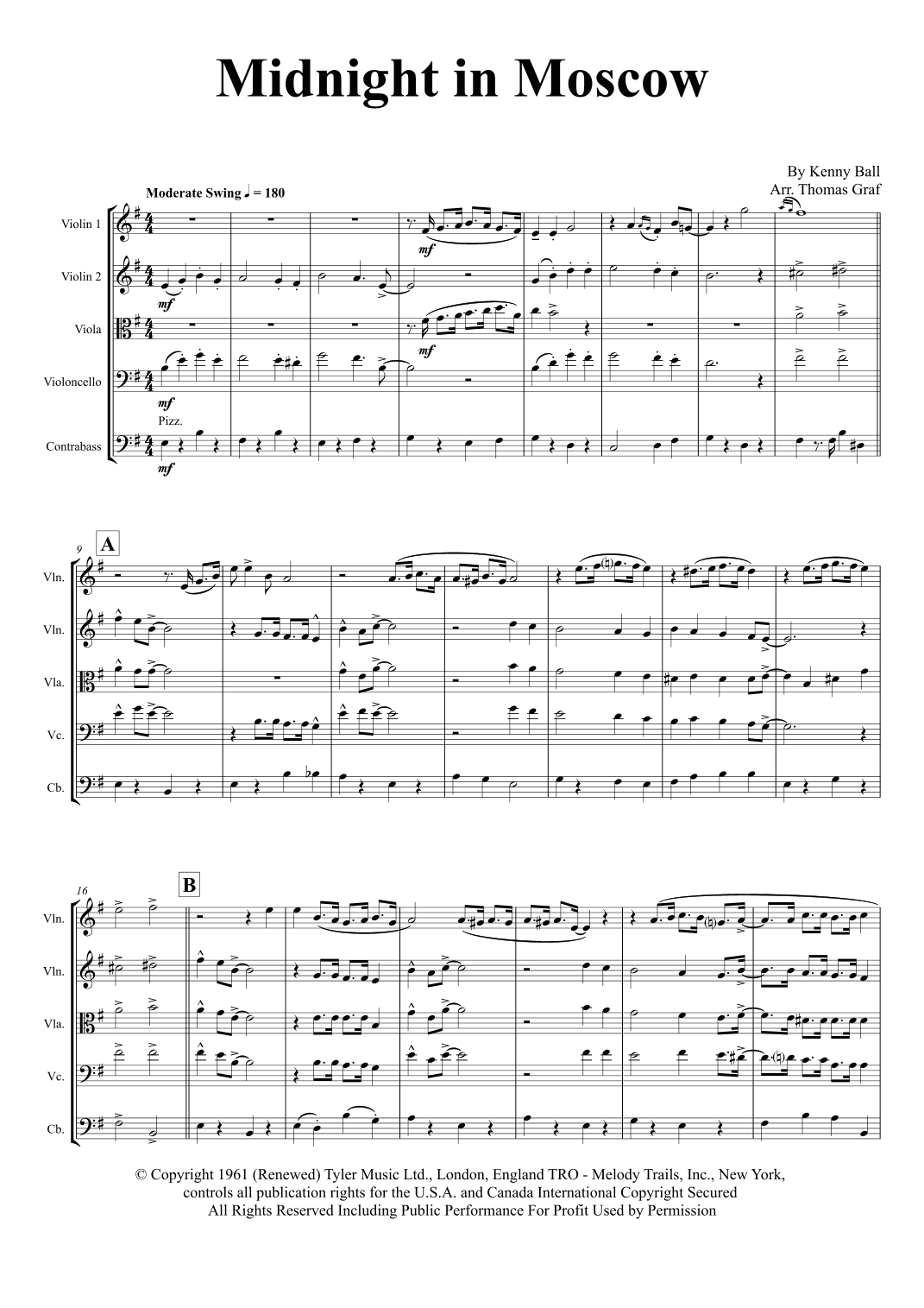 Midnight In Moscow (arr. Thomas H. Graf)