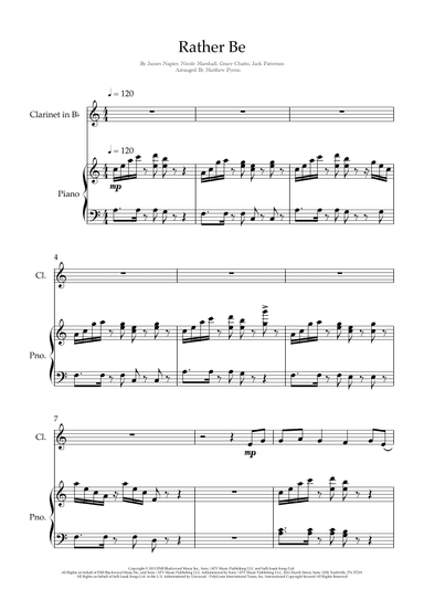 Rather Be (arr. Matthew pyeon)