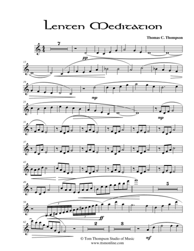 Lenten Meditation (violin score) (arr. Thomas C. Thompson)