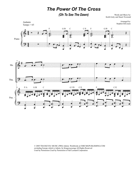 The Power Of The Cross (Oh To See The Dawn) (arr. Stephen DeCesare)