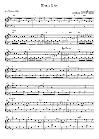Blurry Eyes (arr. Thomas Müller)