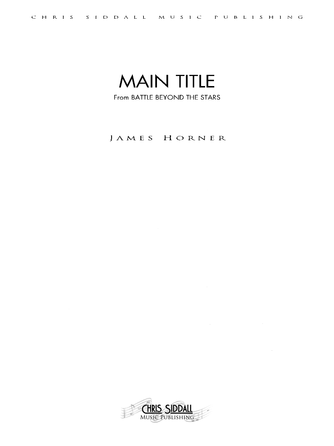 Battle Beyond The Stars - Main Theme - Score Only (arr. Chris Siddall)