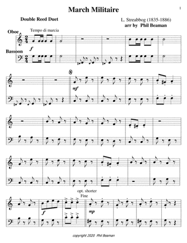 March Militaire-Double Reed Duet (arr. Phil Beaman)