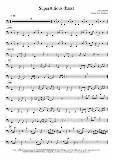 Superstitious (arr. Jussi Kontinen)