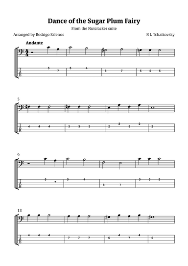 Sugar Plum Fairy theme (arr. Rodrigo Faleiros)
